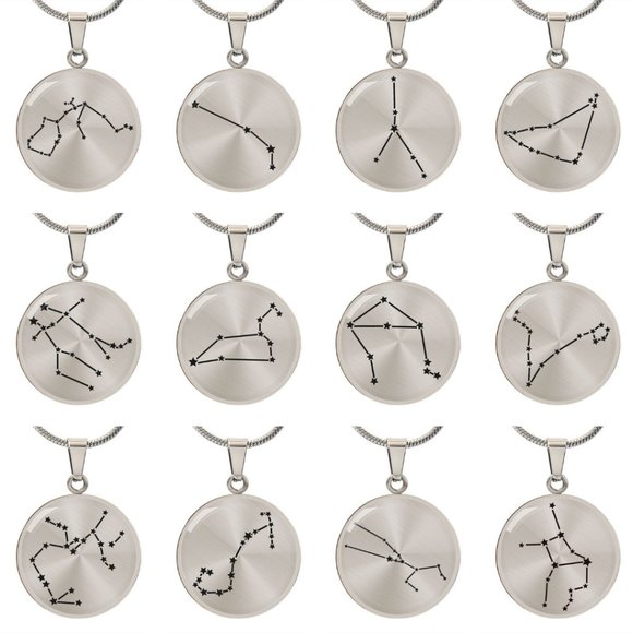 Constellation Zodiac Sign Necklace, Made to Order - Picture 1 of 4